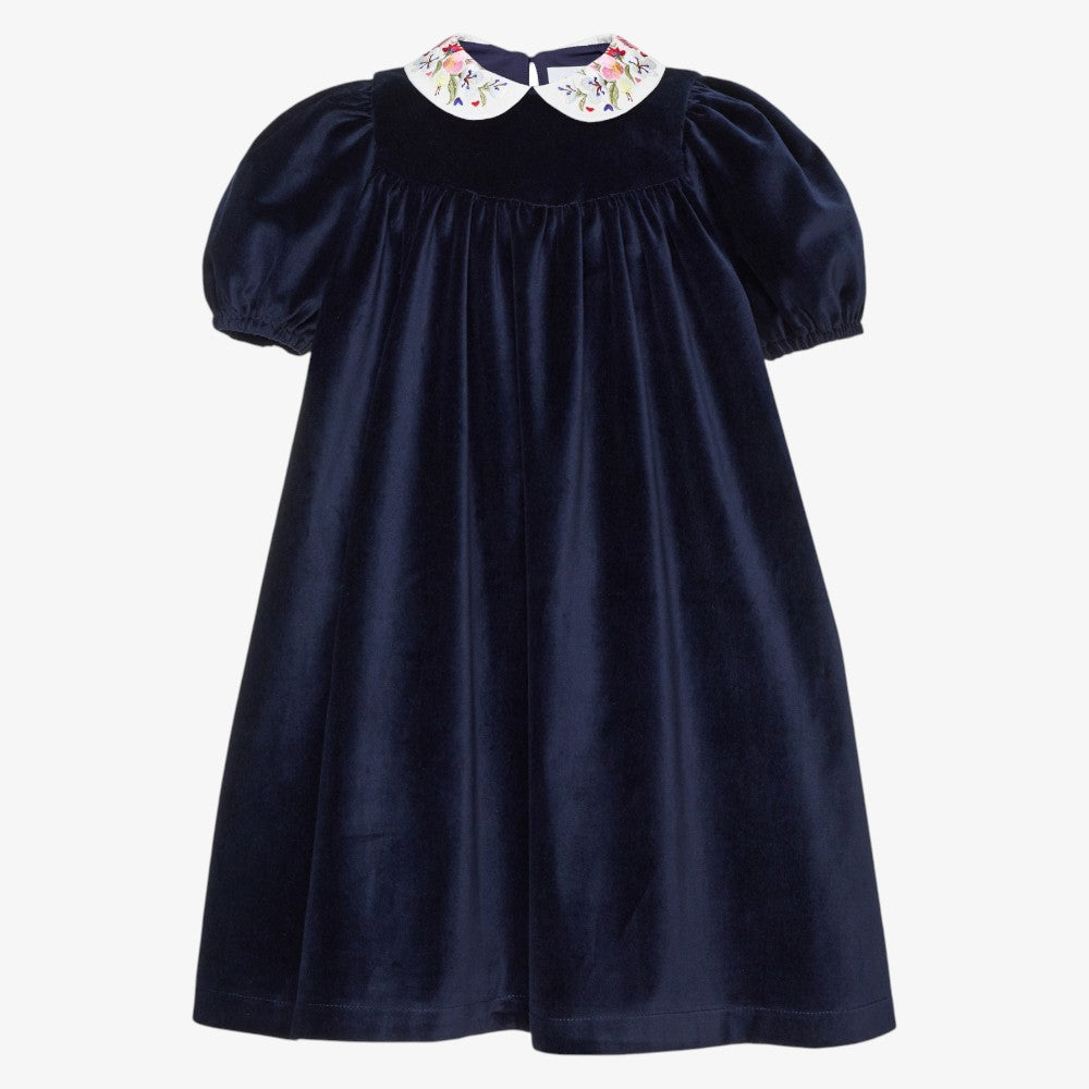 bonpoint velvet dress Haven Georgette Plain Anarkali Fabric scalloped trim 843514833828 tb Suggested Age:5-6T