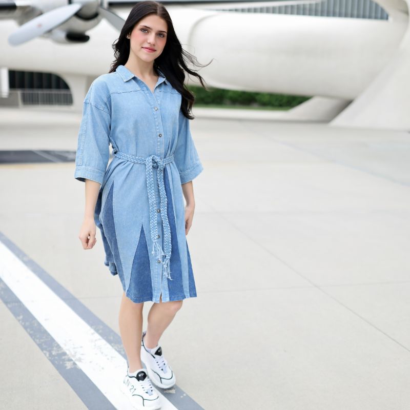 Denim Dress - Light Blue