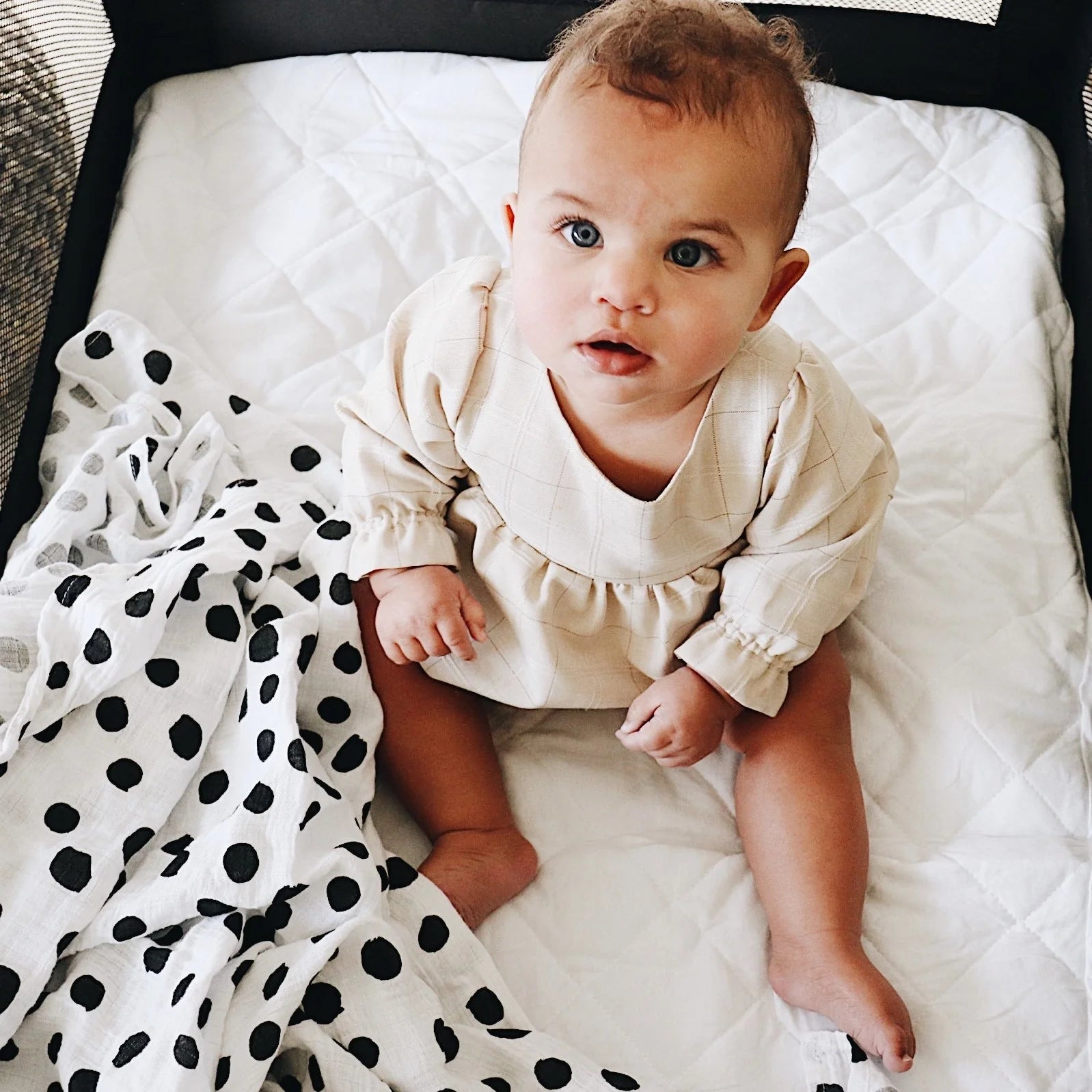 Muslin Swaddle 3 Pack - Black/white