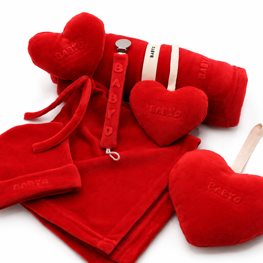Embossed Paci Clip - Red