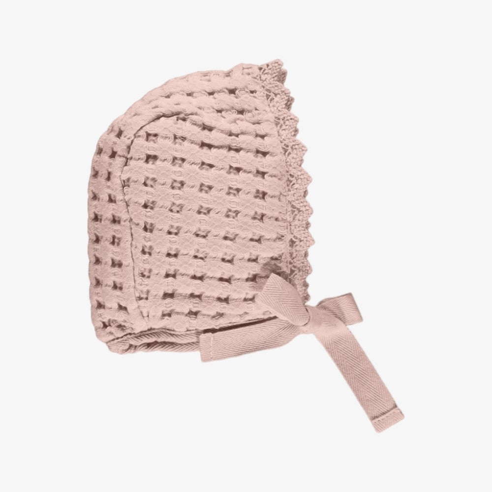Waffle Bonnet - Dusty Rose