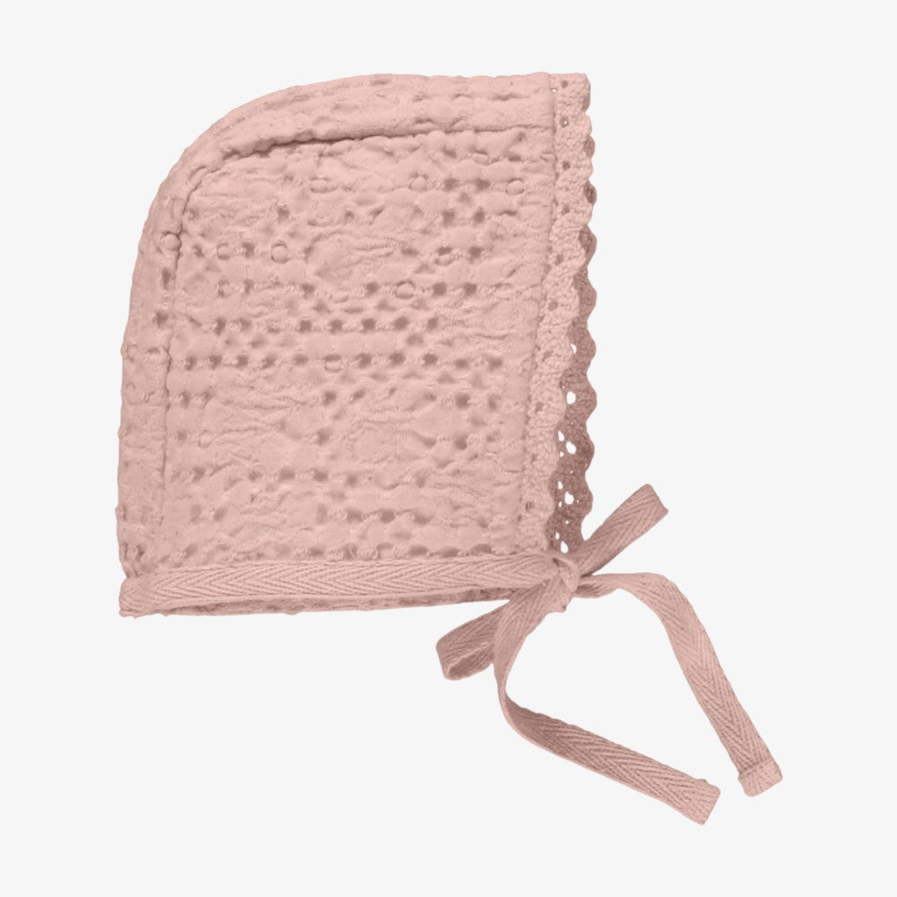Waffle Bonnet - Blush