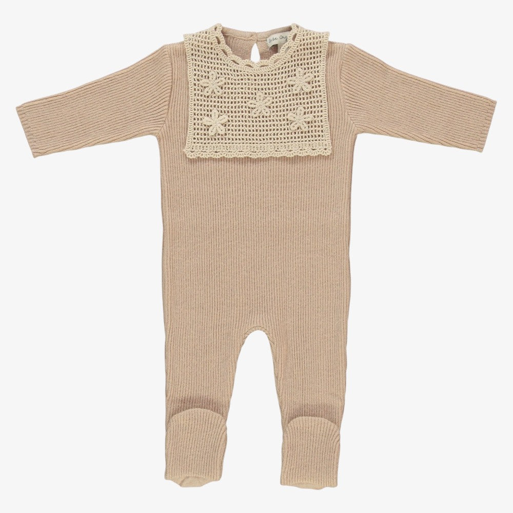 Lucette Knit Footie - Earthy