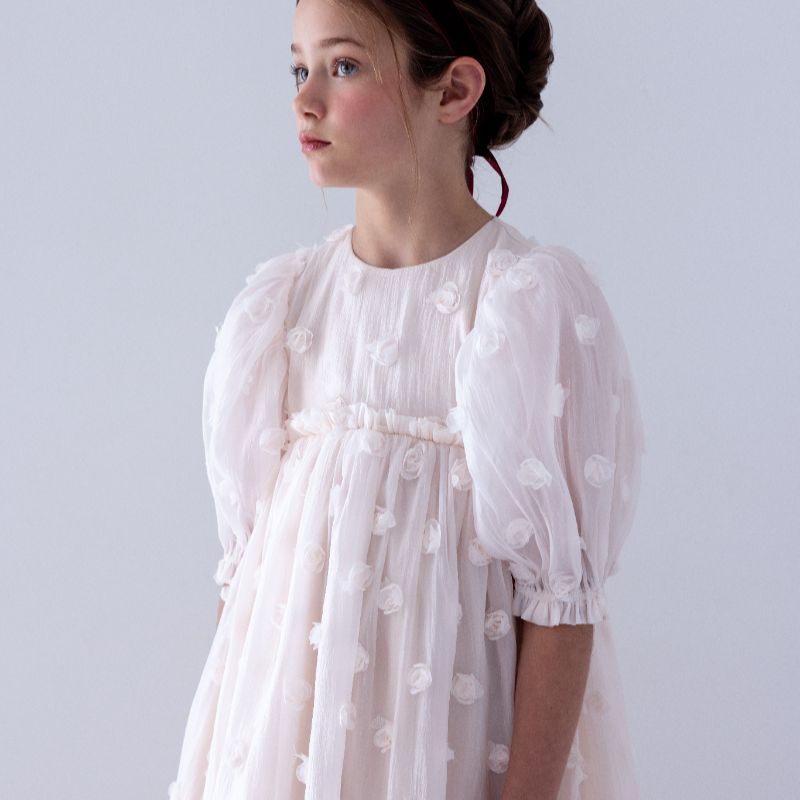 Organza Roses Gown - Petal Pink