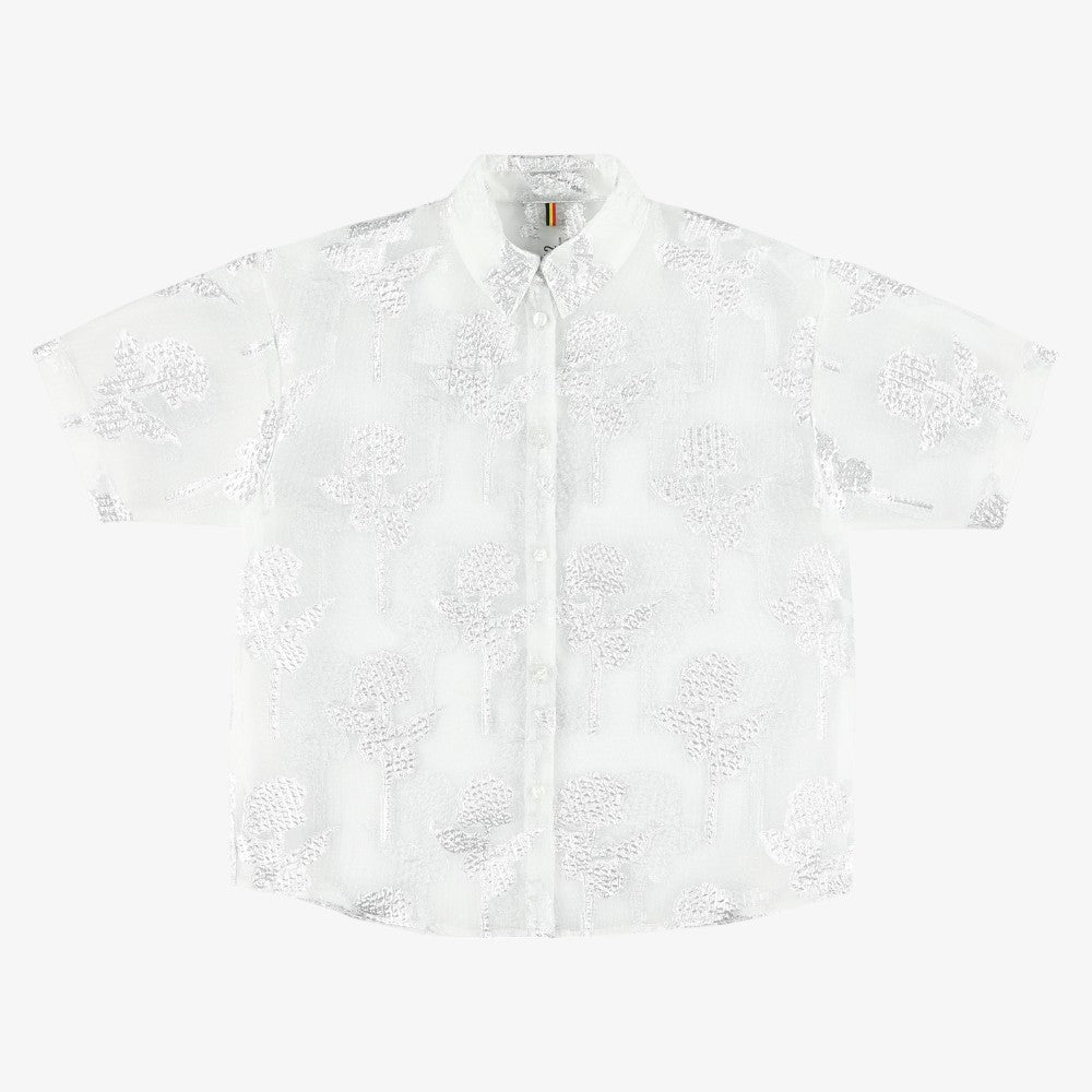 Crunch Top And Skirt - Silver