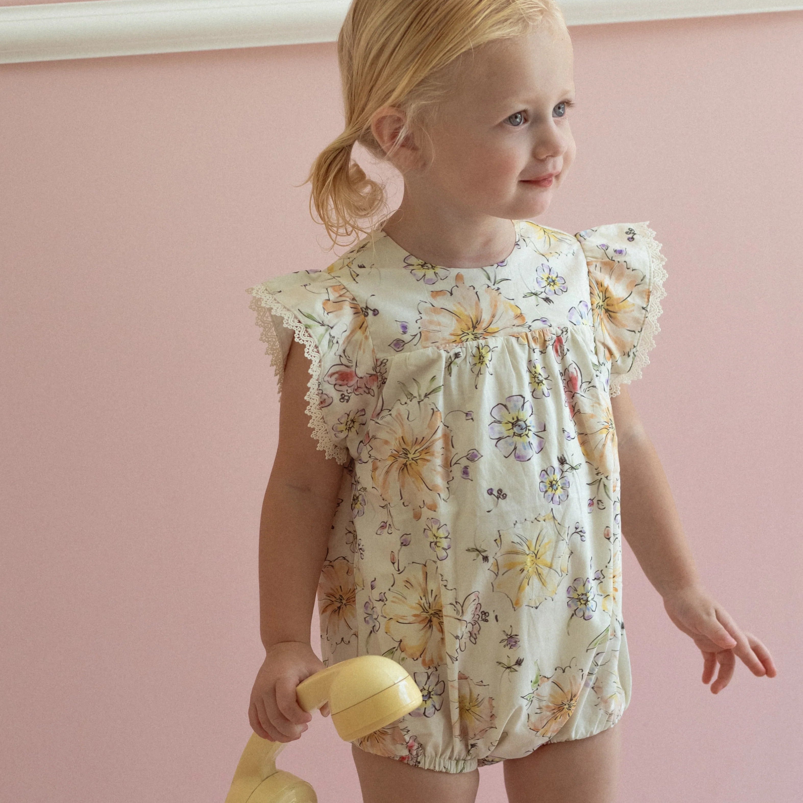 Floral Romper - Red