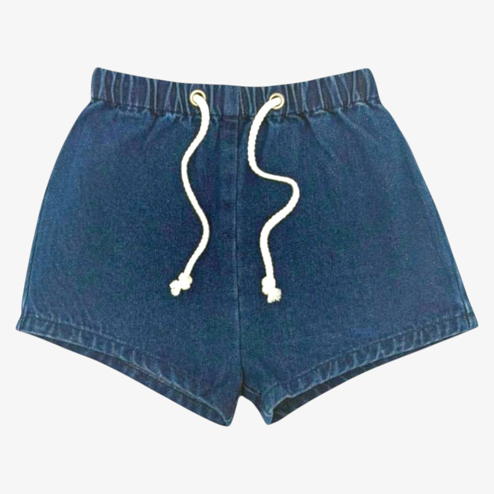 Leopard Shorts - Denim