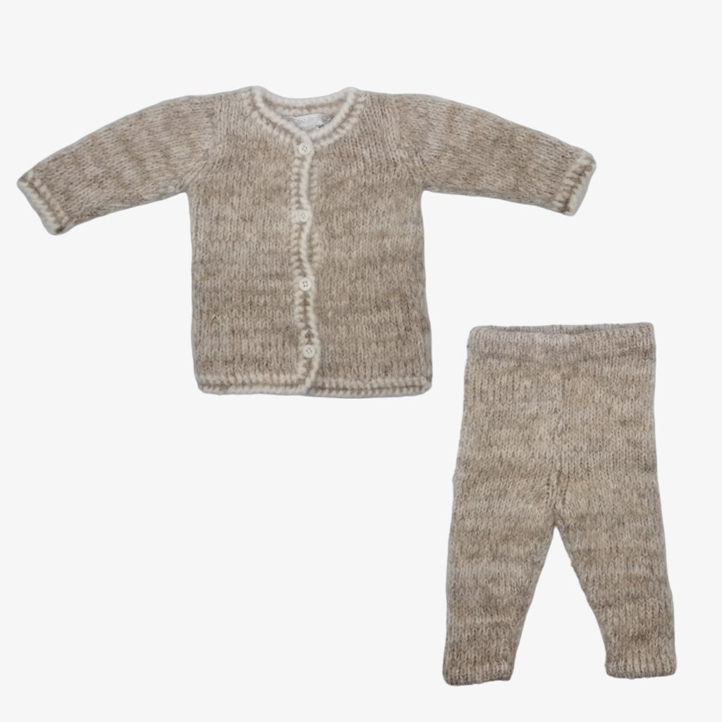 Knitted Blanket - Beige/ivory