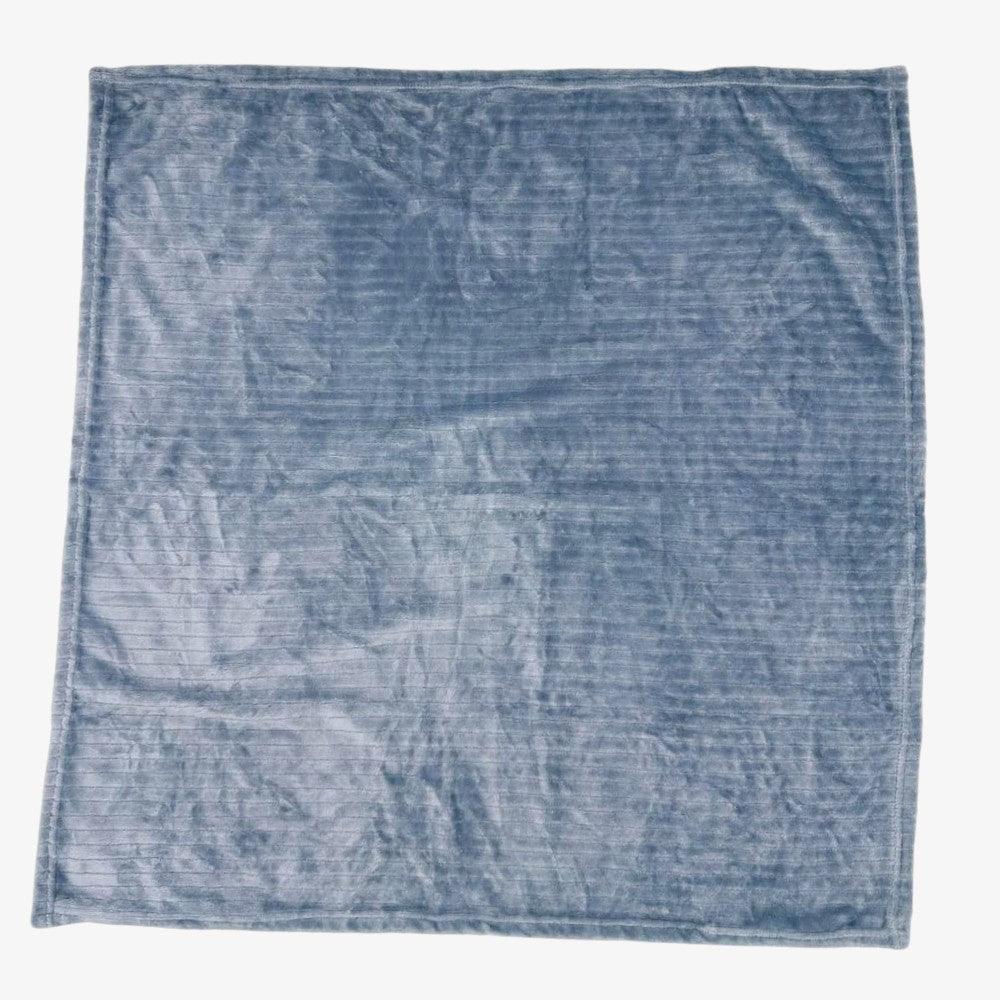Fuzzy Stripe Blanket - Blue