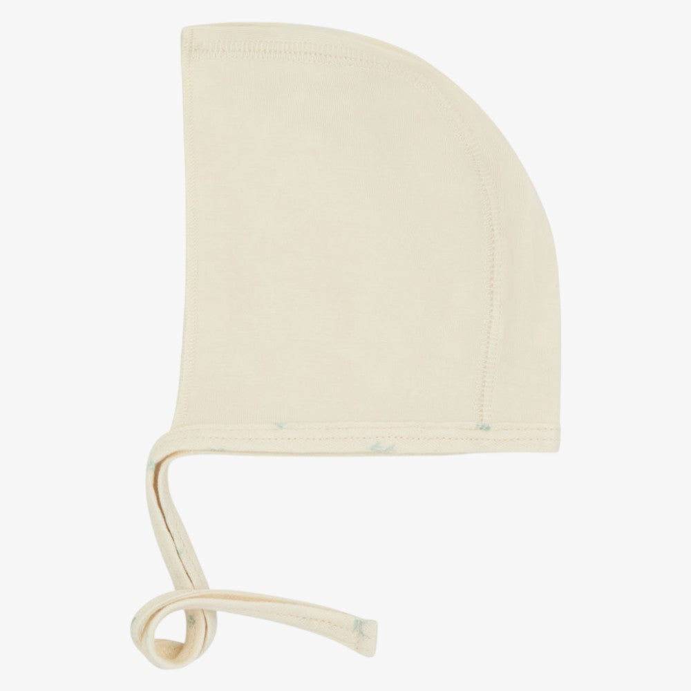 Floral Patch Bonnet - Ivory&blue