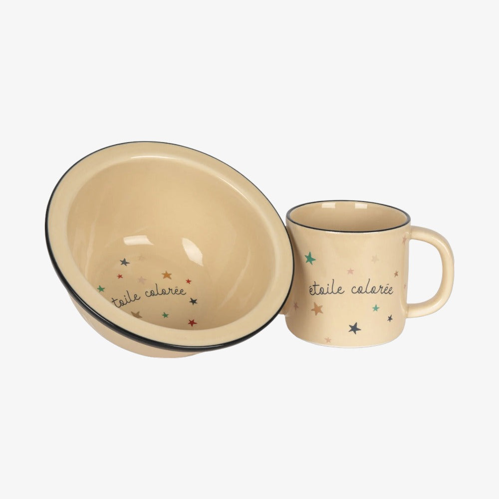 Ceramic Bowl&Cup - Etoile Coloree