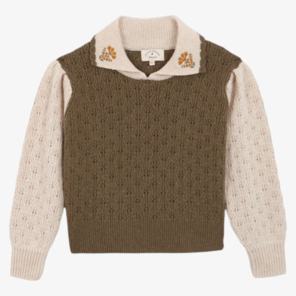 Design Sweater - Green/ivory