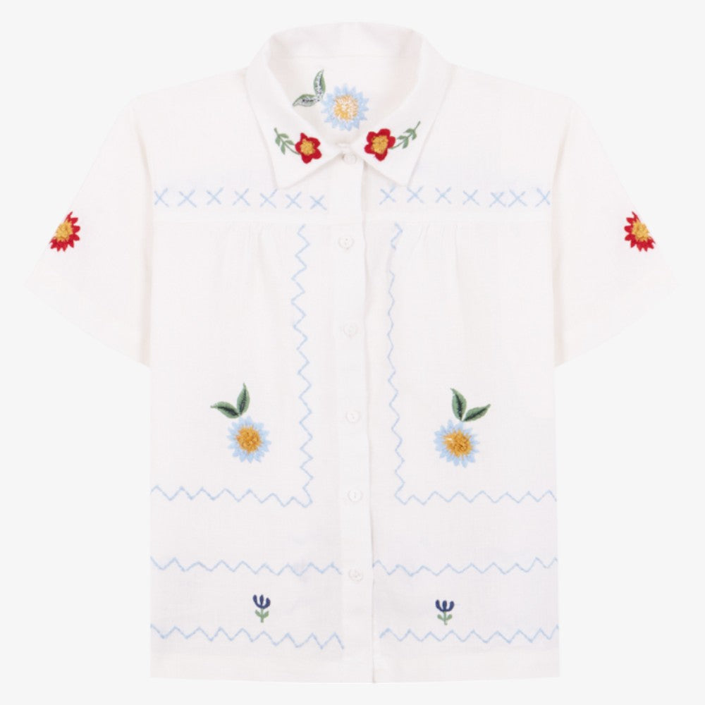 Embroidered Blouse - White