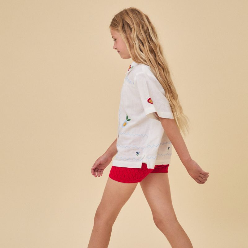 Embroidered Blouse - White