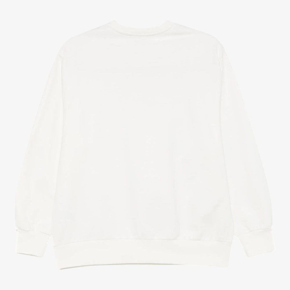 Embroidered Sweatshirt - Ivory&crystal