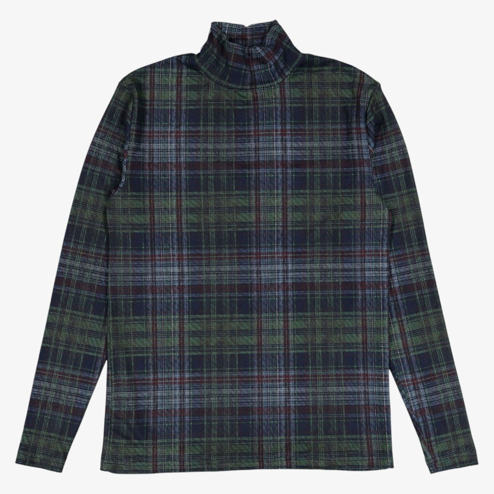 Plaid Turtleneck - Navy