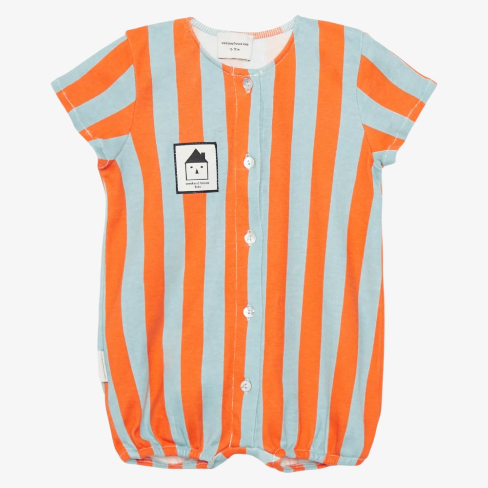 Stripe Romper - Orange