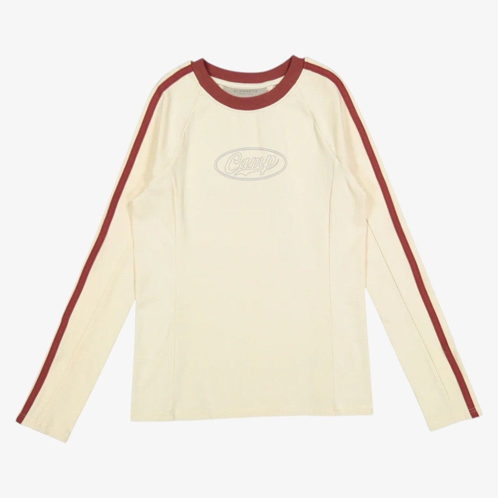 Stripe Sleeve Tee - Cream & Rust