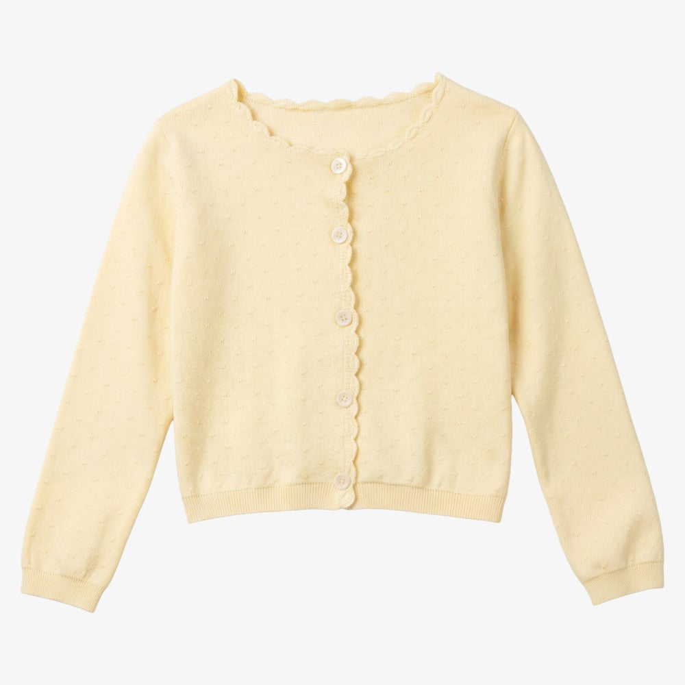 Pointelle Cardigan - Yellow
