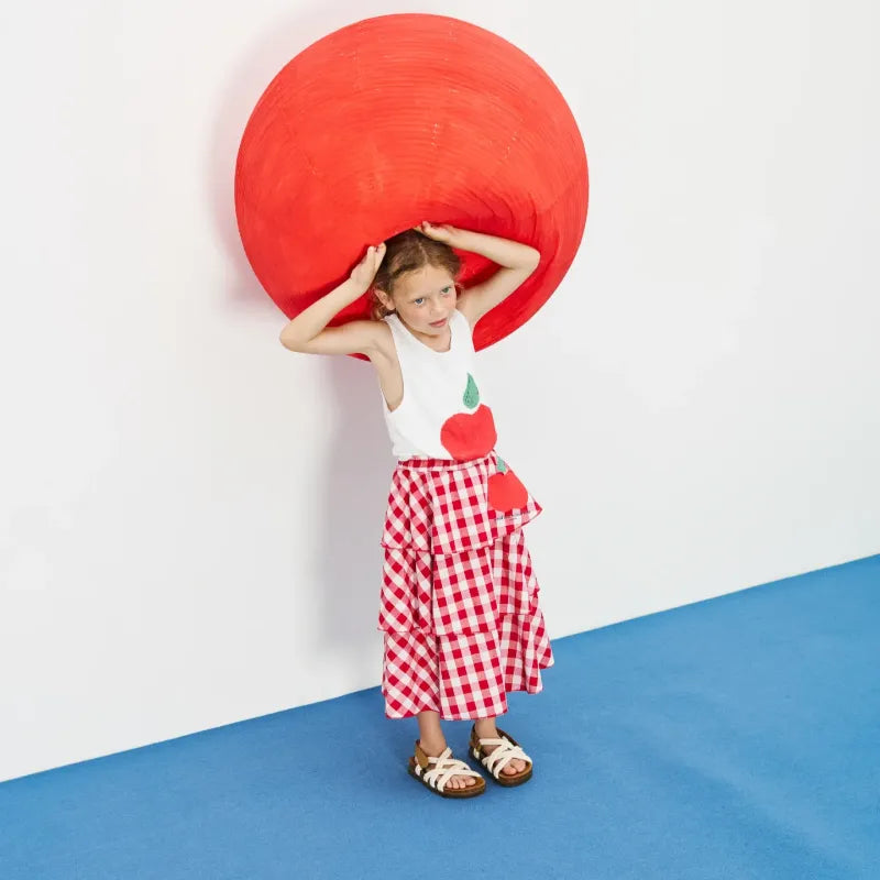Apple Skirt - Red & White