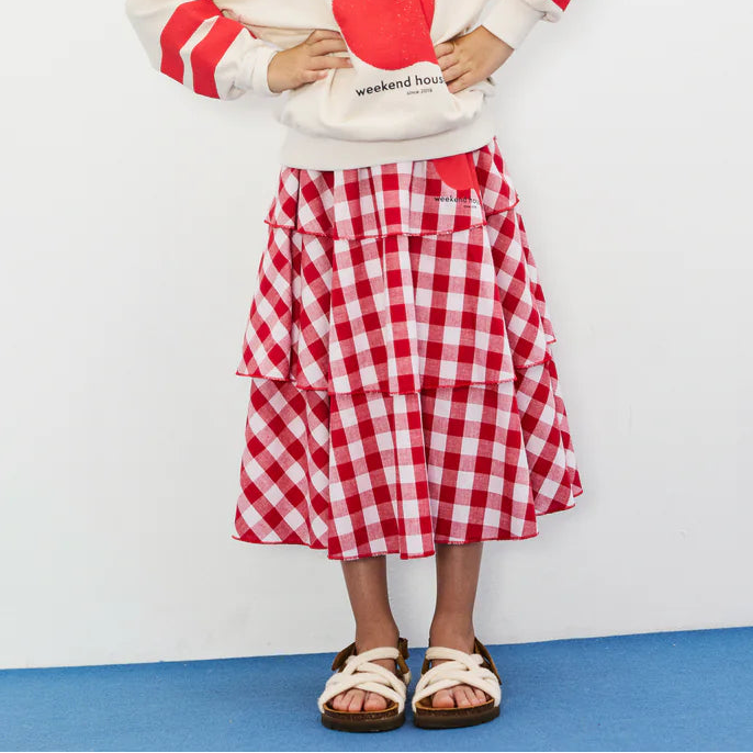 Apple Skirt - Red & White