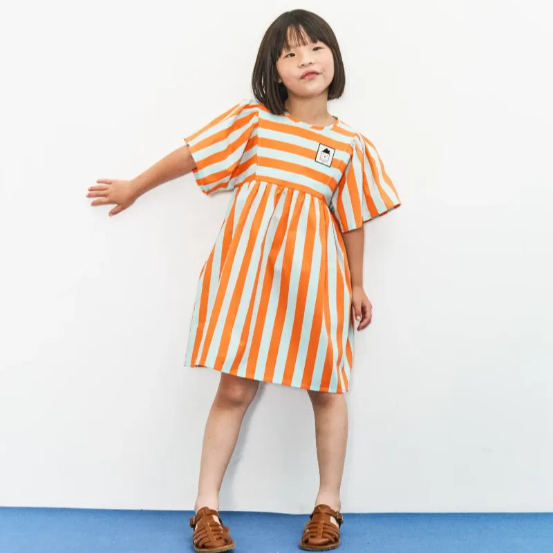 Stripe Dress - Orange