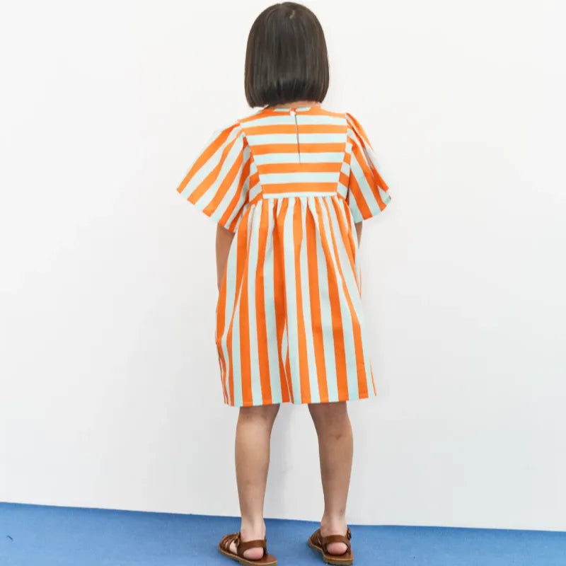 Stripe Dress - Orange