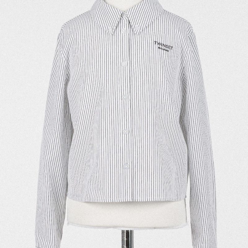 Poplin Stripe Shirt - White