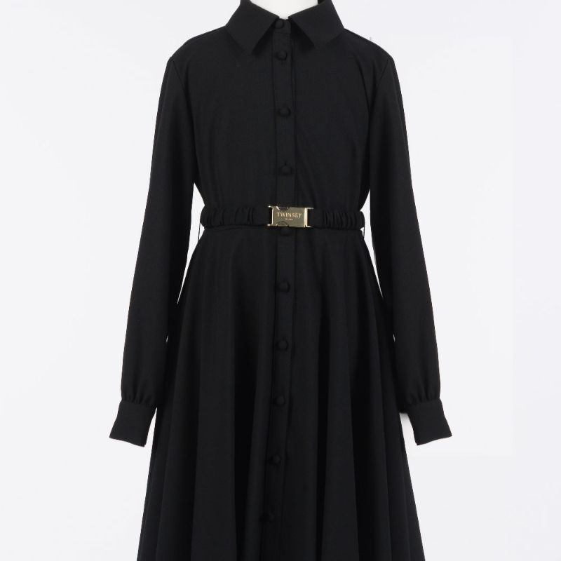 Flannel Dress - Black