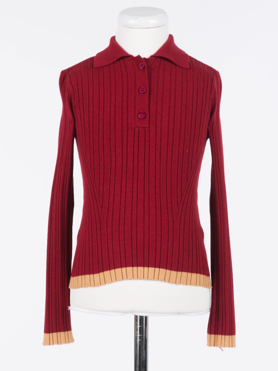 Knit Polo - Ruby