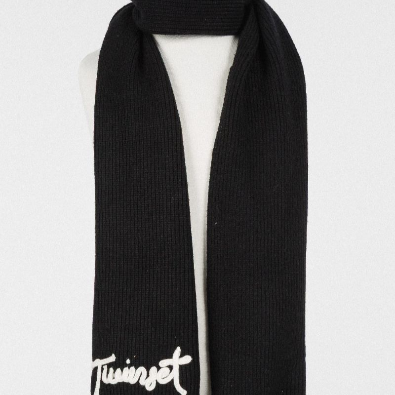 Sciarpa Knit Scarf - Black & Snow