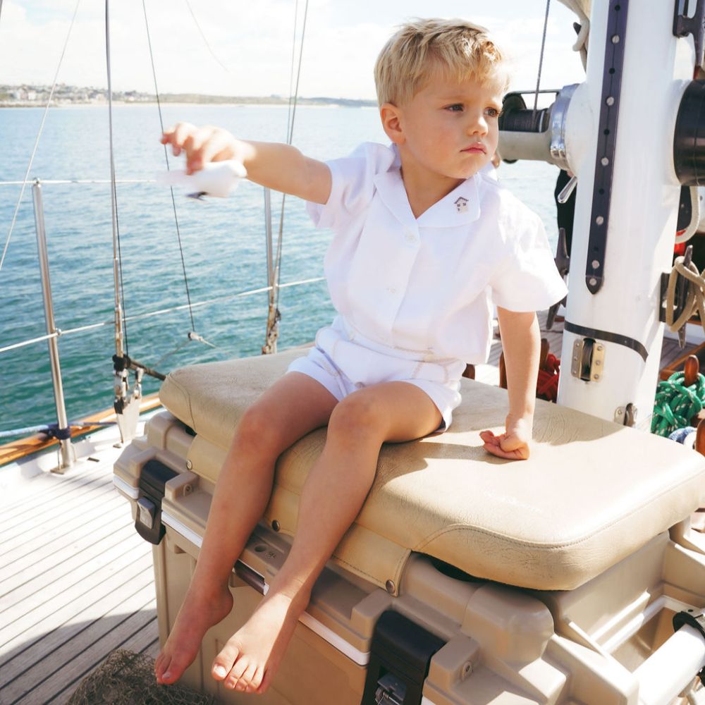 Buy Bermuda Shorts - White & Sand
