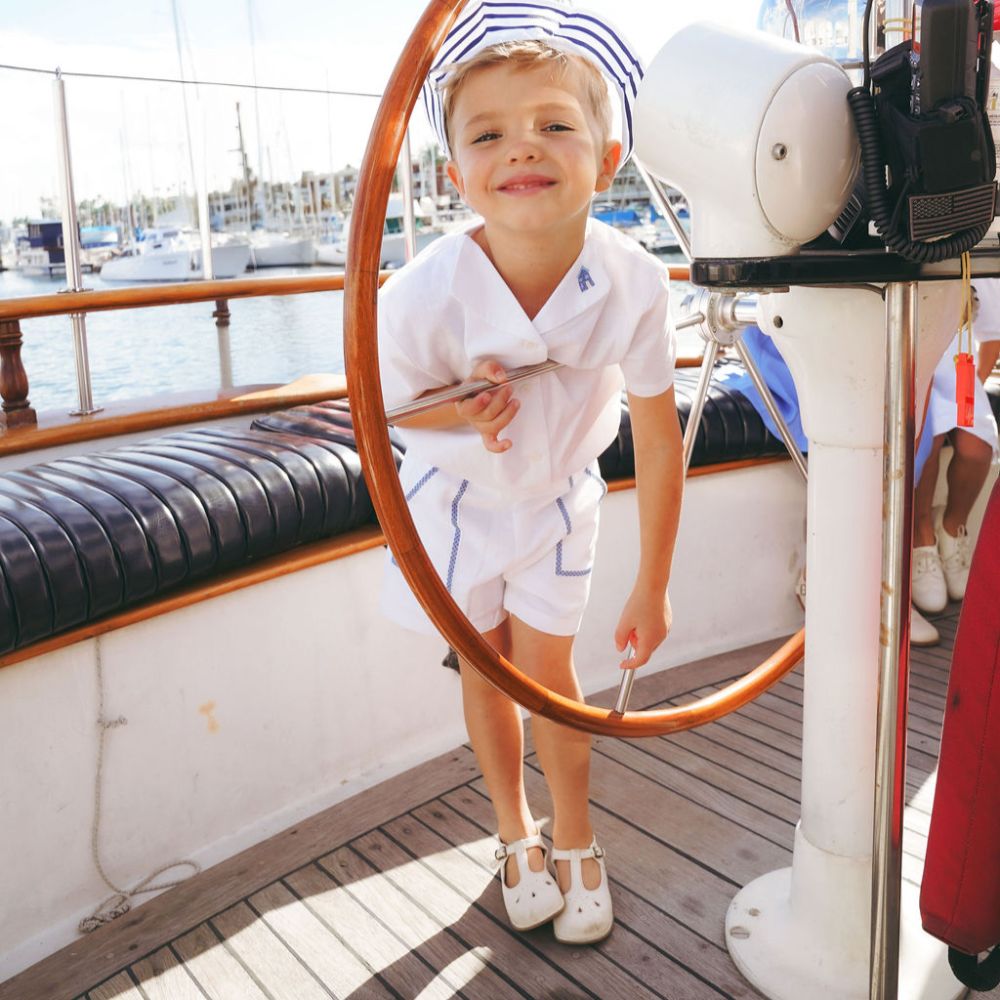 House Linen Shirt - White & Blue