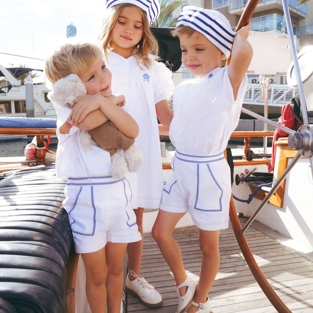 House Linen Shirt - White & Blue