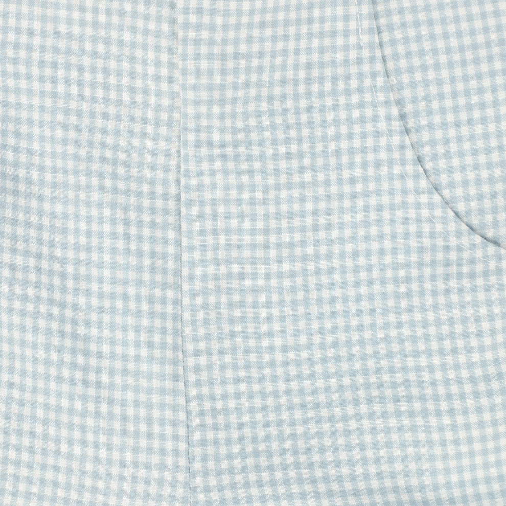 Linen Seam Shorts - White&blue