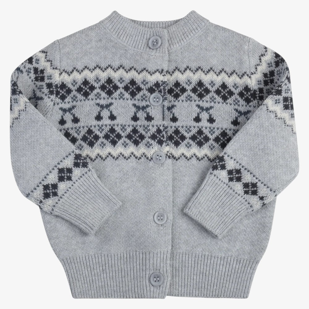 Fair Isle Cardigan - Blue