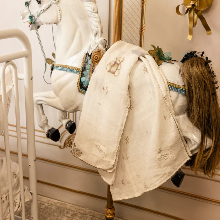 Swaddle And Burp Cloth Set - Sky Carousel