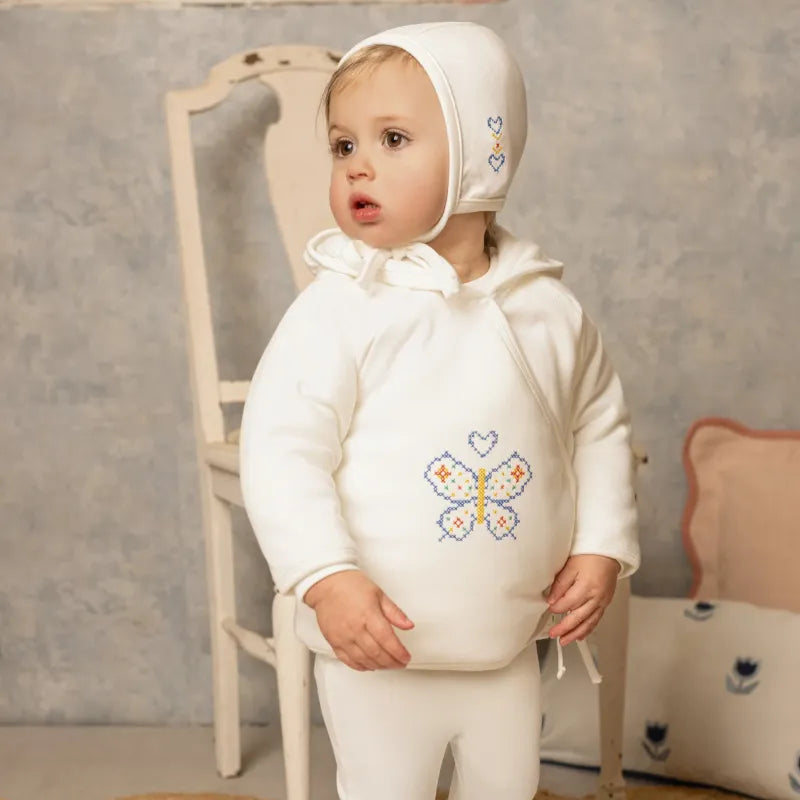 Vintage Jacket And Hat - White & Sage