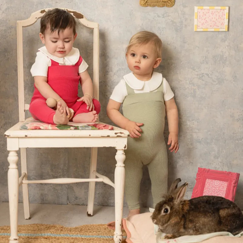 Knit Love 3 Piece Set - White & Pink