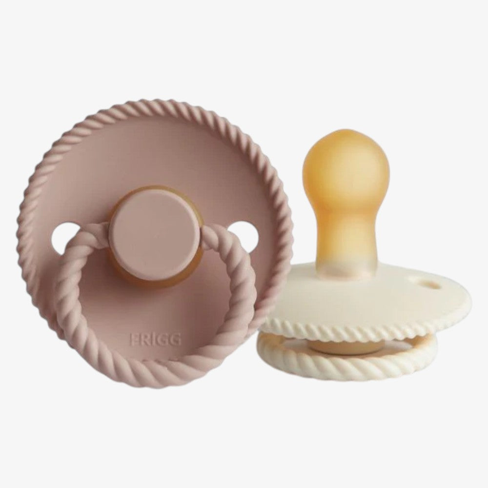 Rope Pacifier 2 Pack - Blush & Cream