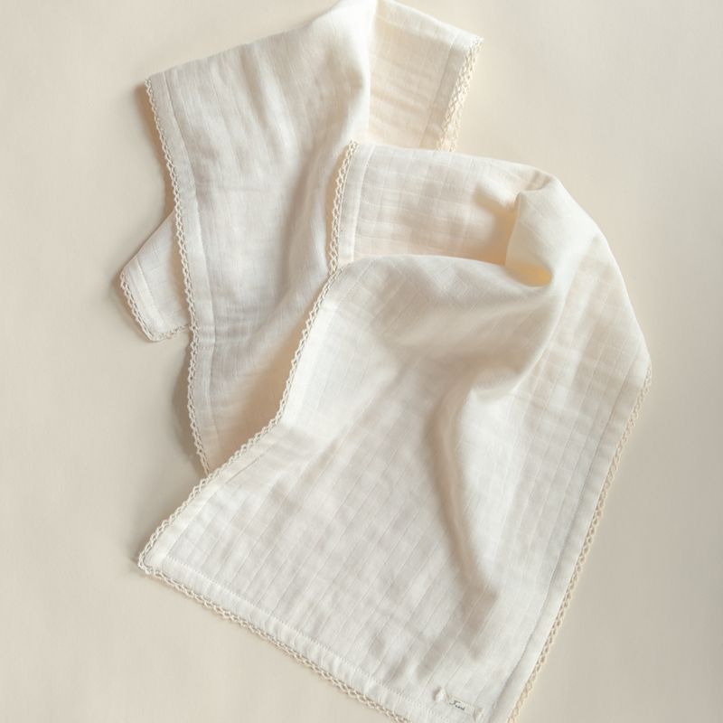 Crochet Burp Cloths - Ecru