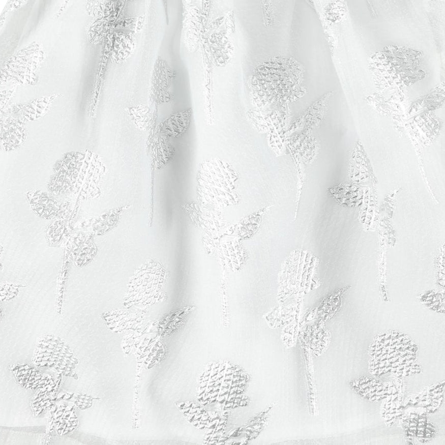 Crunch Top And Skirt - Silver