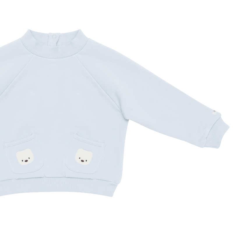 Foppe Bear Sweater - Ice Blue