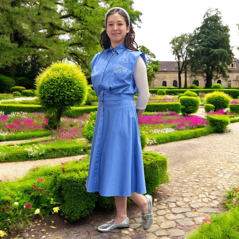 Embroidered Skirt - Oxford