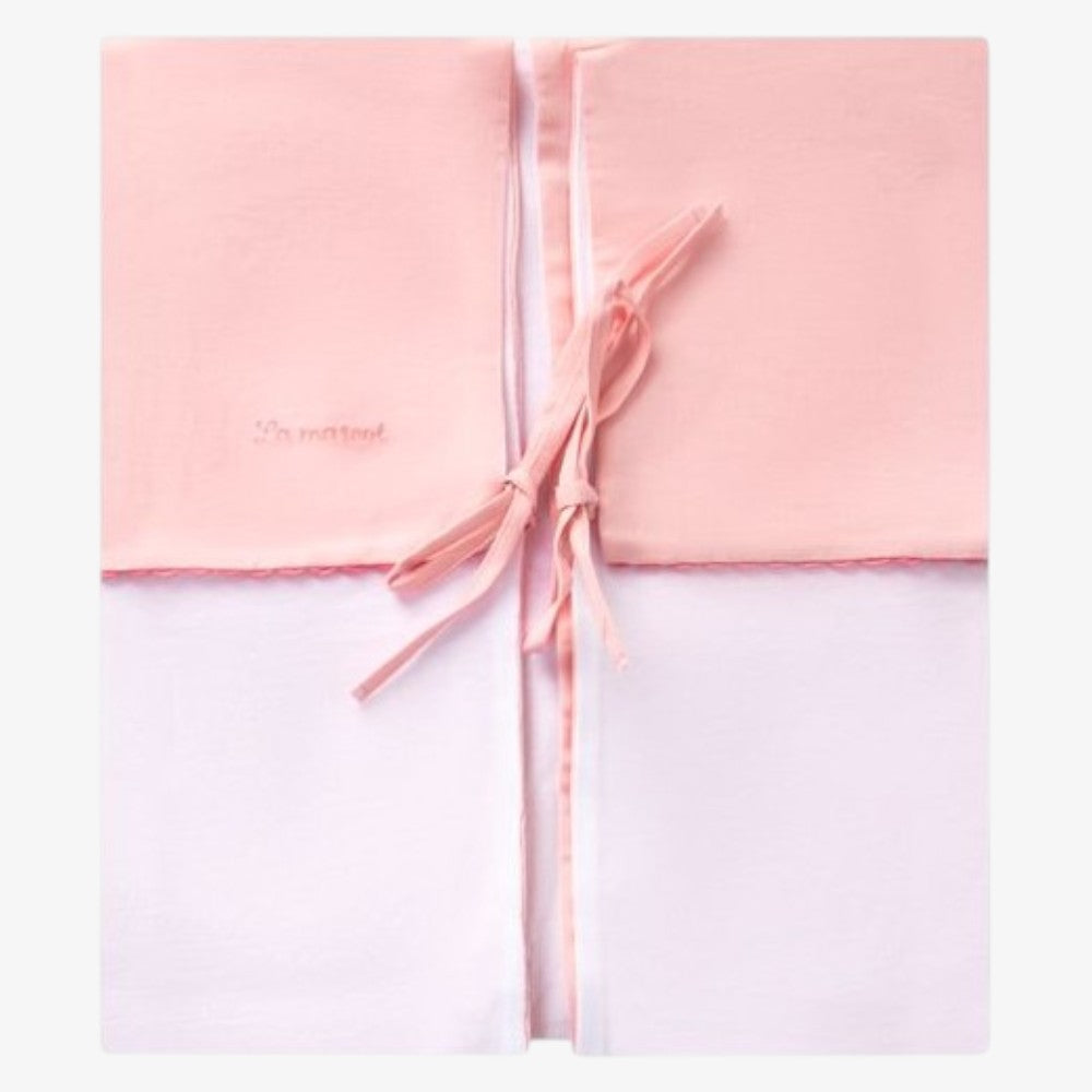 Edge Blanket - White & Pink