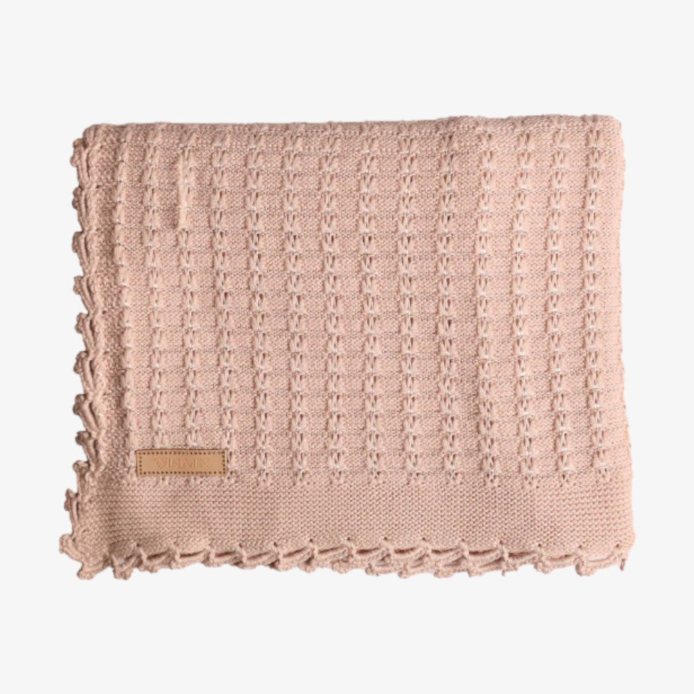 Stripe Knit Blanket - Mauve