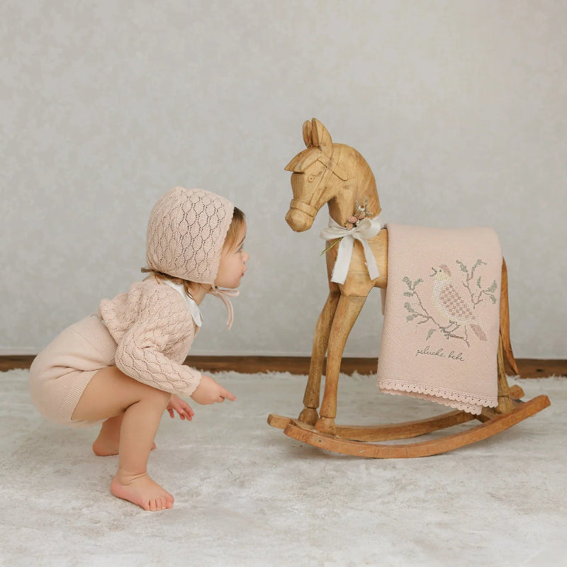 Knit Suspender Bloomer - Rose