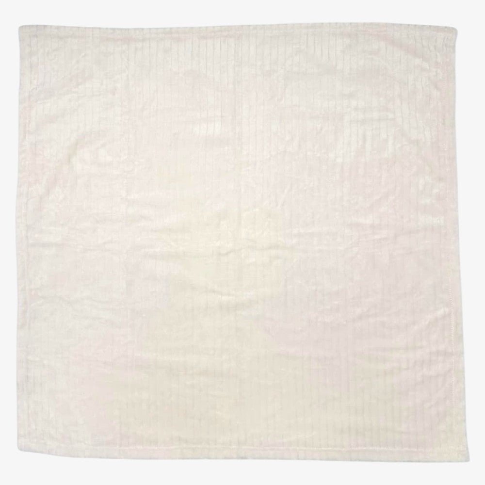 Fuzzy Stripe Blanket - Ivory