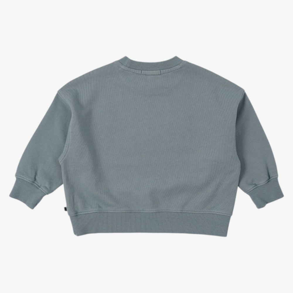 Oui Varsity Sweatshirt - Grayish Blue