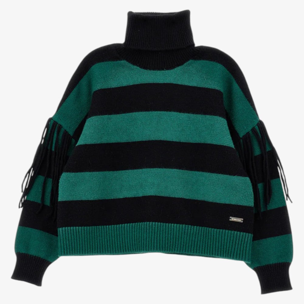 Knit Sweater - Black & Green